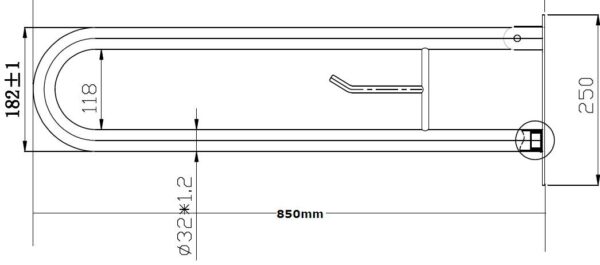 bathroom handicap toilet folding grab bars polished folding handrail - Image 6