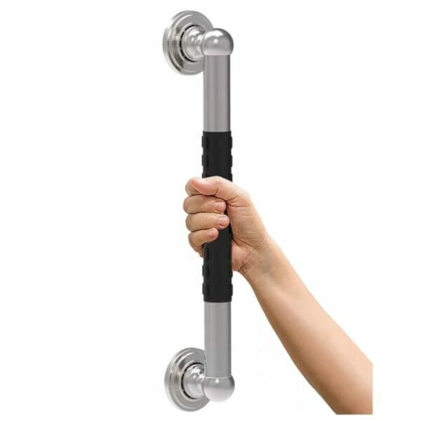 matte black finish grab bars and plastic grab handle can use grab bars 12inch - Imagem 4