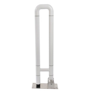 bathroom metal and plastic grab bars