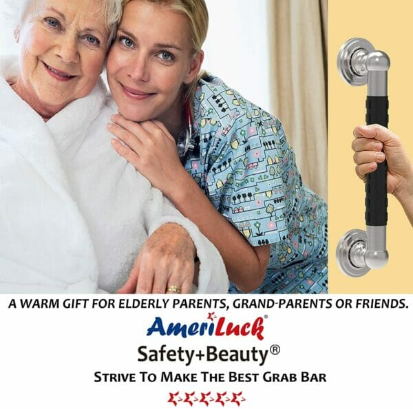 matte black finish grab bars and plastic grab handle can use grab bars 12inch - Imagem 6