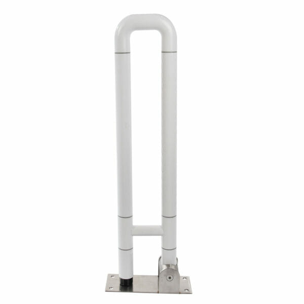 White Nylon Folding Grab Bar Plastic Handrail - Image 2