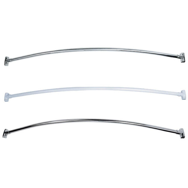 Factory custom metal telescopic suction stainless steel l shaped  adjustable shower curtain rod - Imagem 2