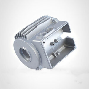Sand blasting electric motor housing for aluminium die-casting