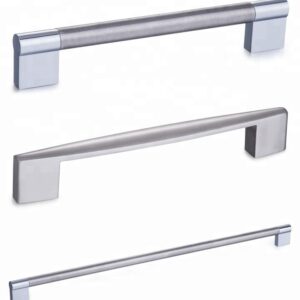 Modern Metal U Shape Chrome Zinc Plating Kitchen Cabinet Handle