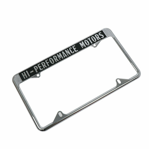 Chrome Plated Zinc Die Casting Custom Logo Car Licence Plate Frame