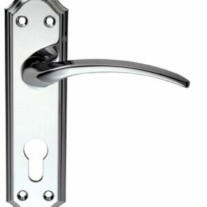 Muore Maniglia in lega di zinco Casting Grab Porta in metallo per porta aperta, porta Morden Bright Chromium su misura