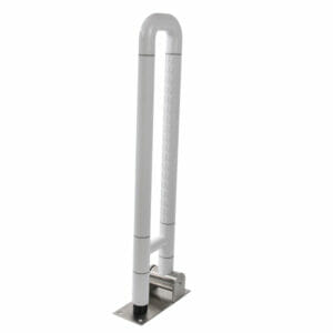 White Nylon Folding Grab Bar Plastic Handrail